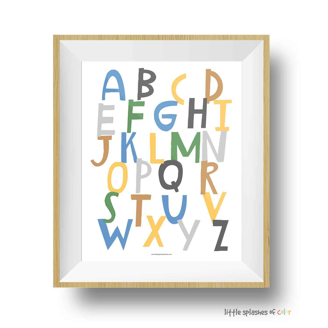 alphabet print for boys room 