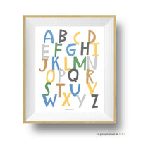 Thumbnail for alphabet print for boys room 