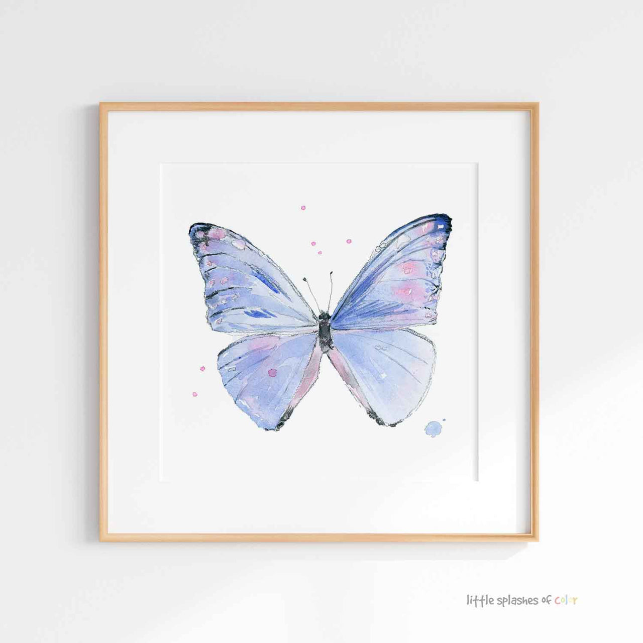 Ella's Butterflies - Blue Butterfly Print #2