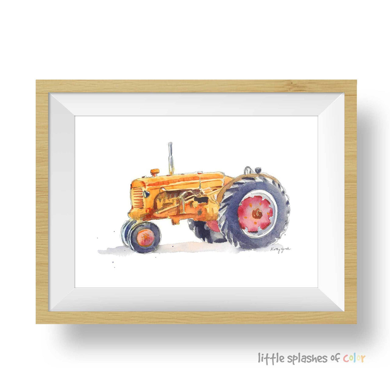 Orange Tractor #2 Print (download)