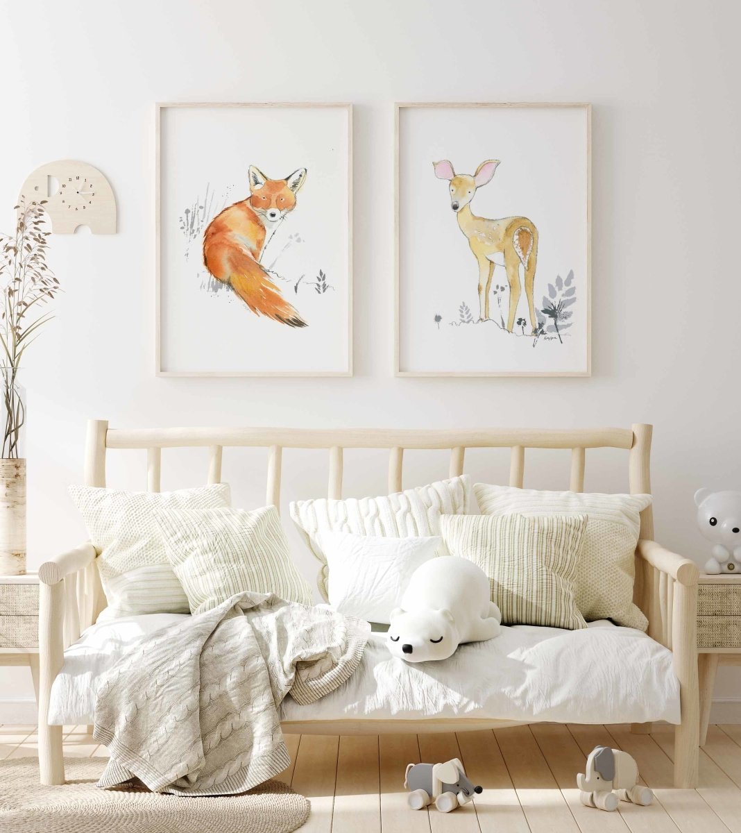 animal wall art nursery 