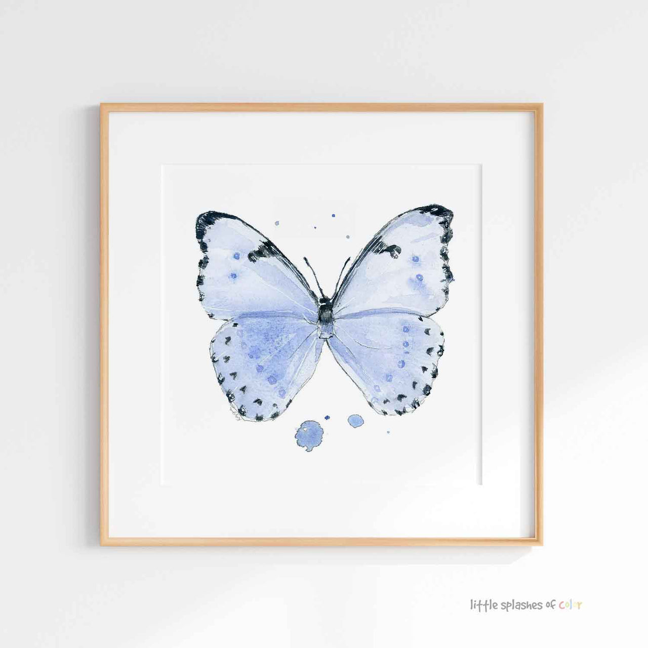 Ella's Butterflies - Blue Butterfly Print #1 (download)