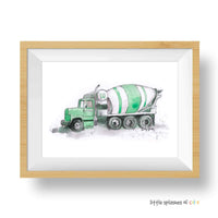 Thumbnail for Green Cement Mixer Print