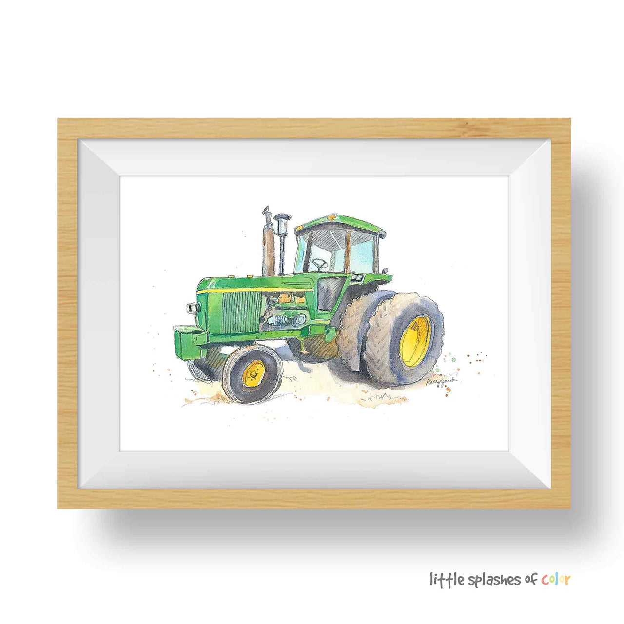 Green Tractor Print #6