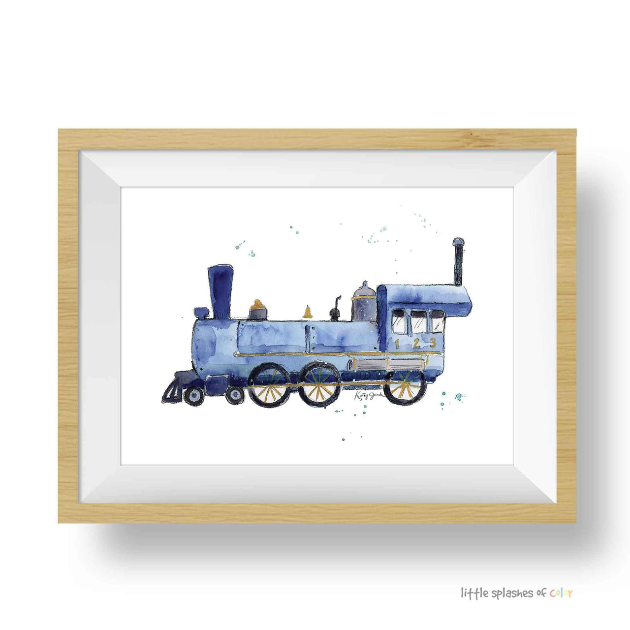 Navy Blue Train Print (download)