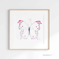 Thumbnail for Ella's Butterflies - Pink Butterfly Print #1