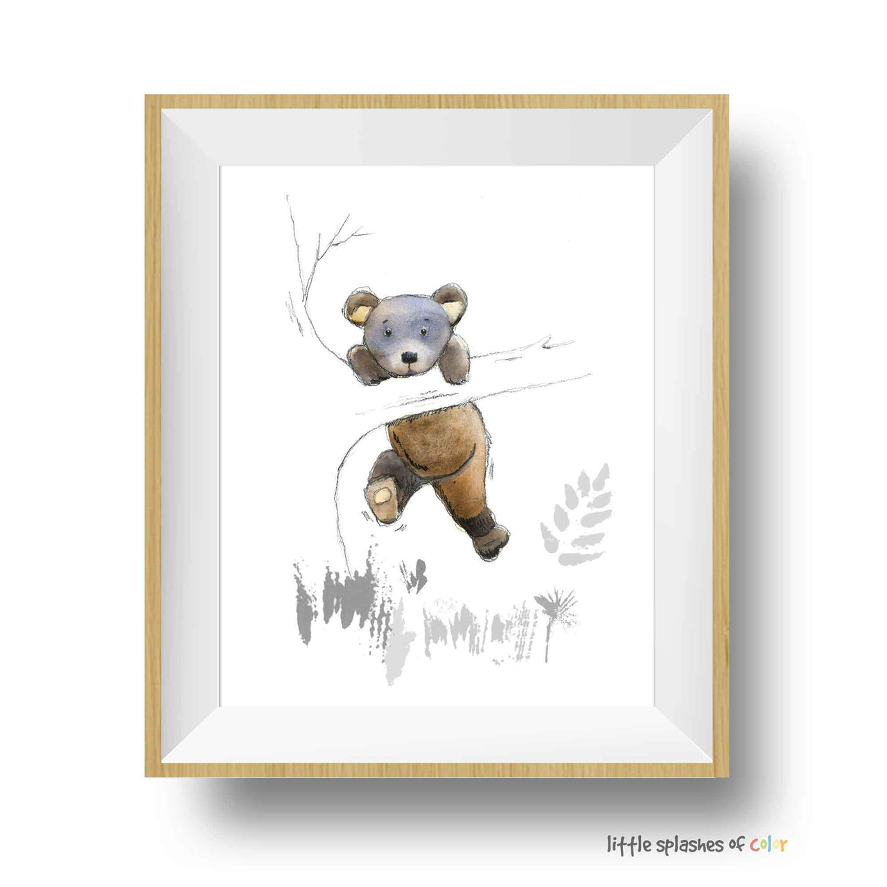 Sweet Woodland Bear Print