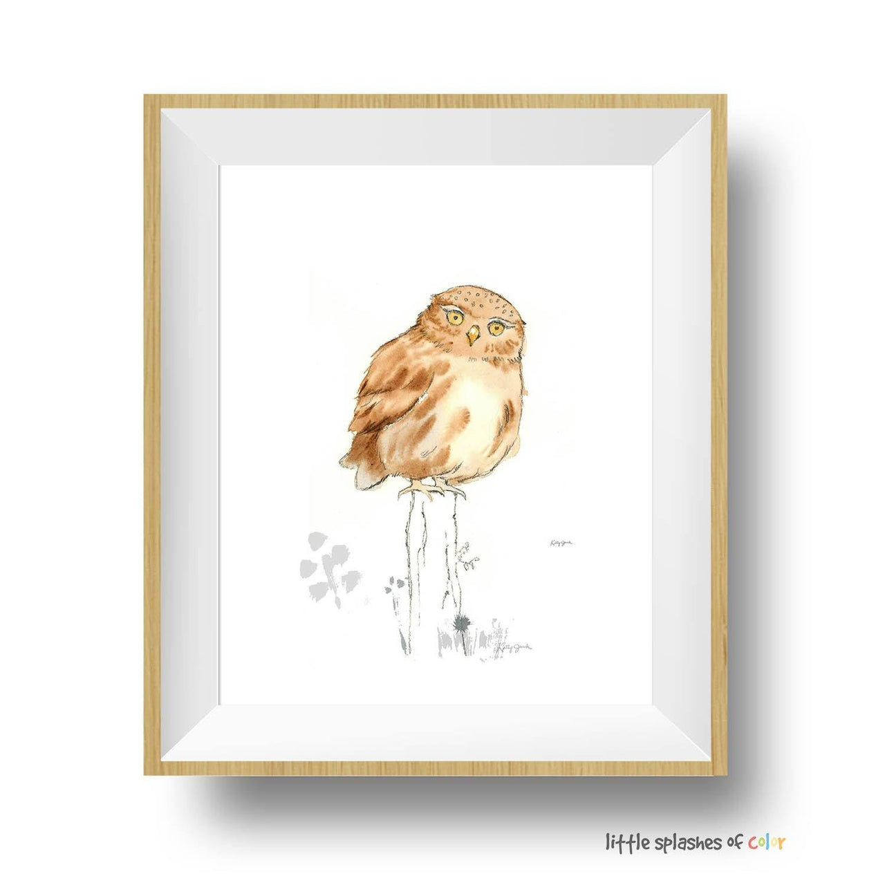 Sweet Woodland Owl Print