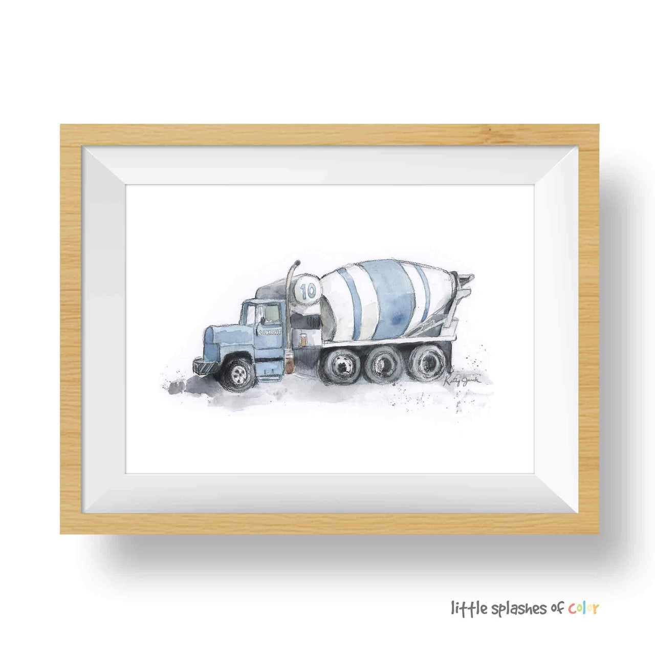 Cement Mixer Truck Print (download)