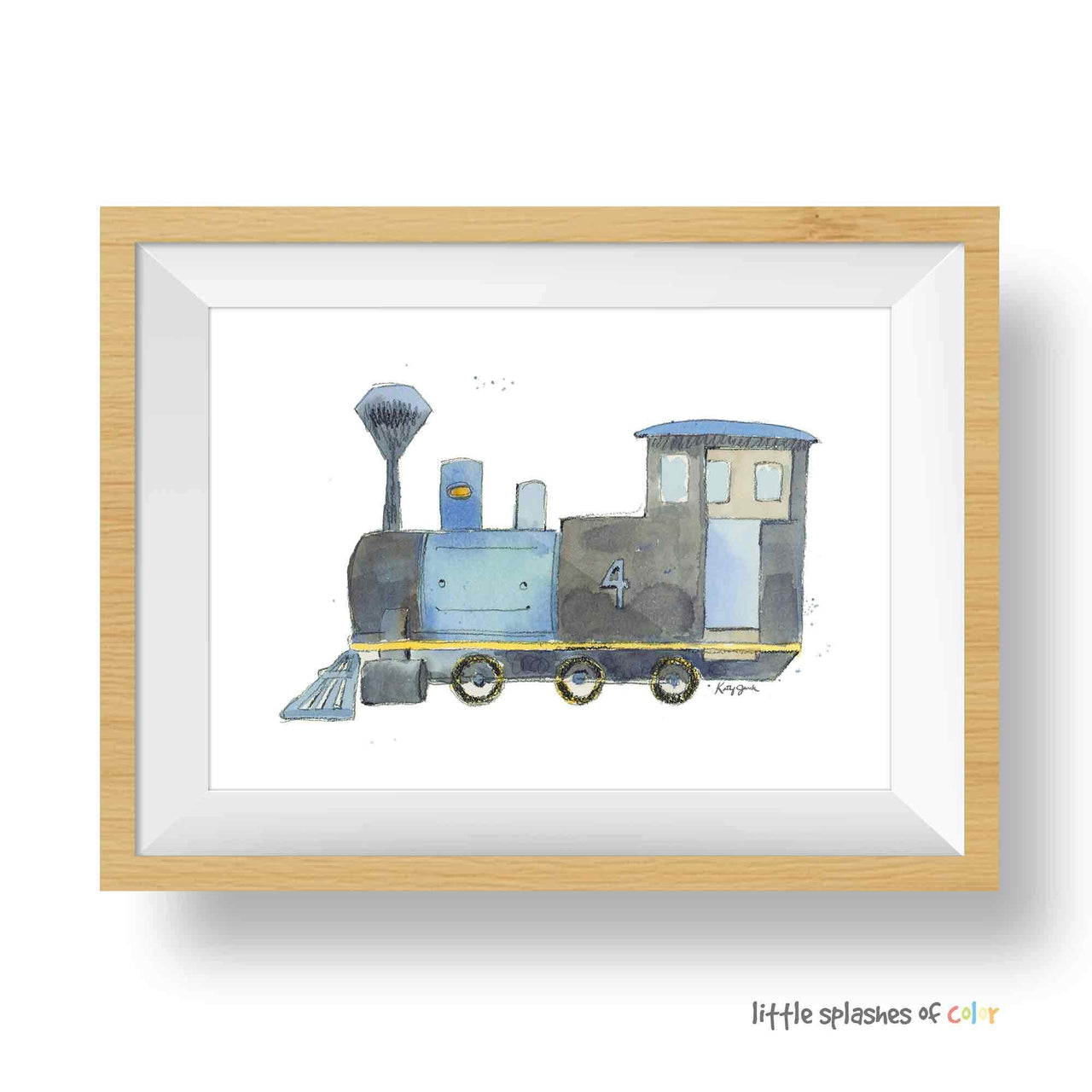 Blue and Gray Train Print (download)