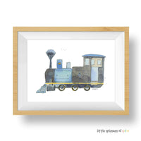 Thumbnail for Blue and Gray Train Print (download)