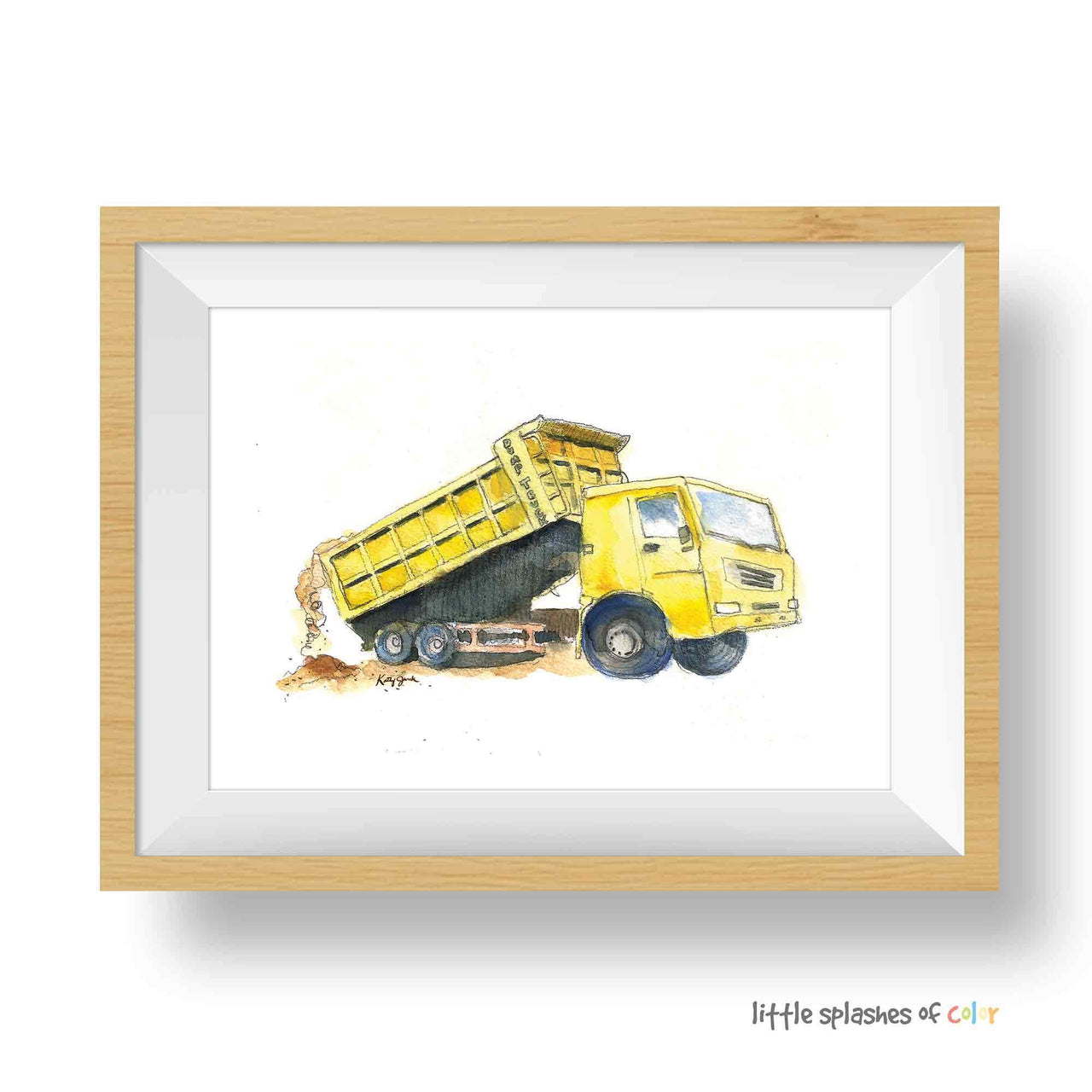 Yellow Dump Truck #3 Print (download)