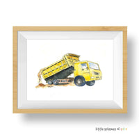 Thumbnail for Yellow Dump Truck #3 Print (download)