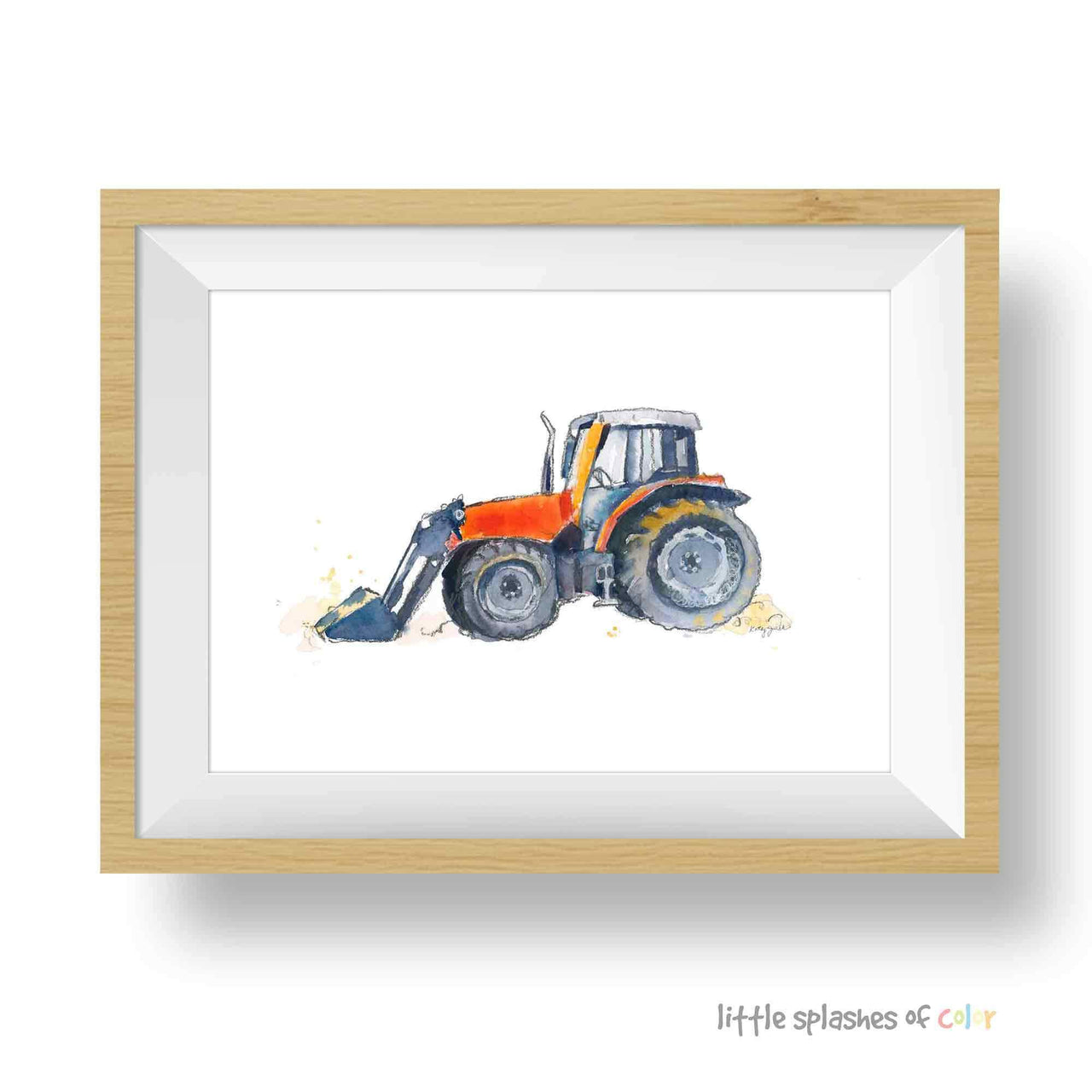 Orange Tractor Print #1 (download)