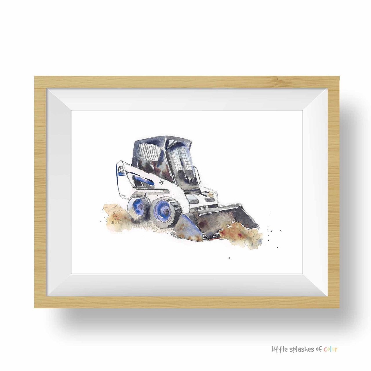Blue Skid Steer Print (download)