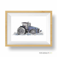 Thumbnail for Blue Gray Tractor #1 Print (download)