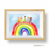 Thumbnail for Free printable rainbow