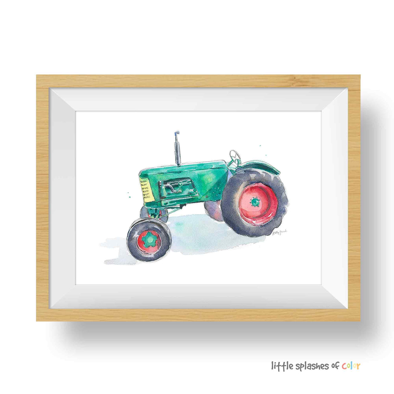 Green Tractor Print #7