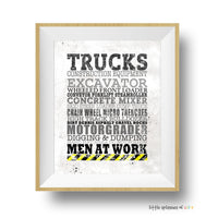Thumbnail for Construction Words Typography Print