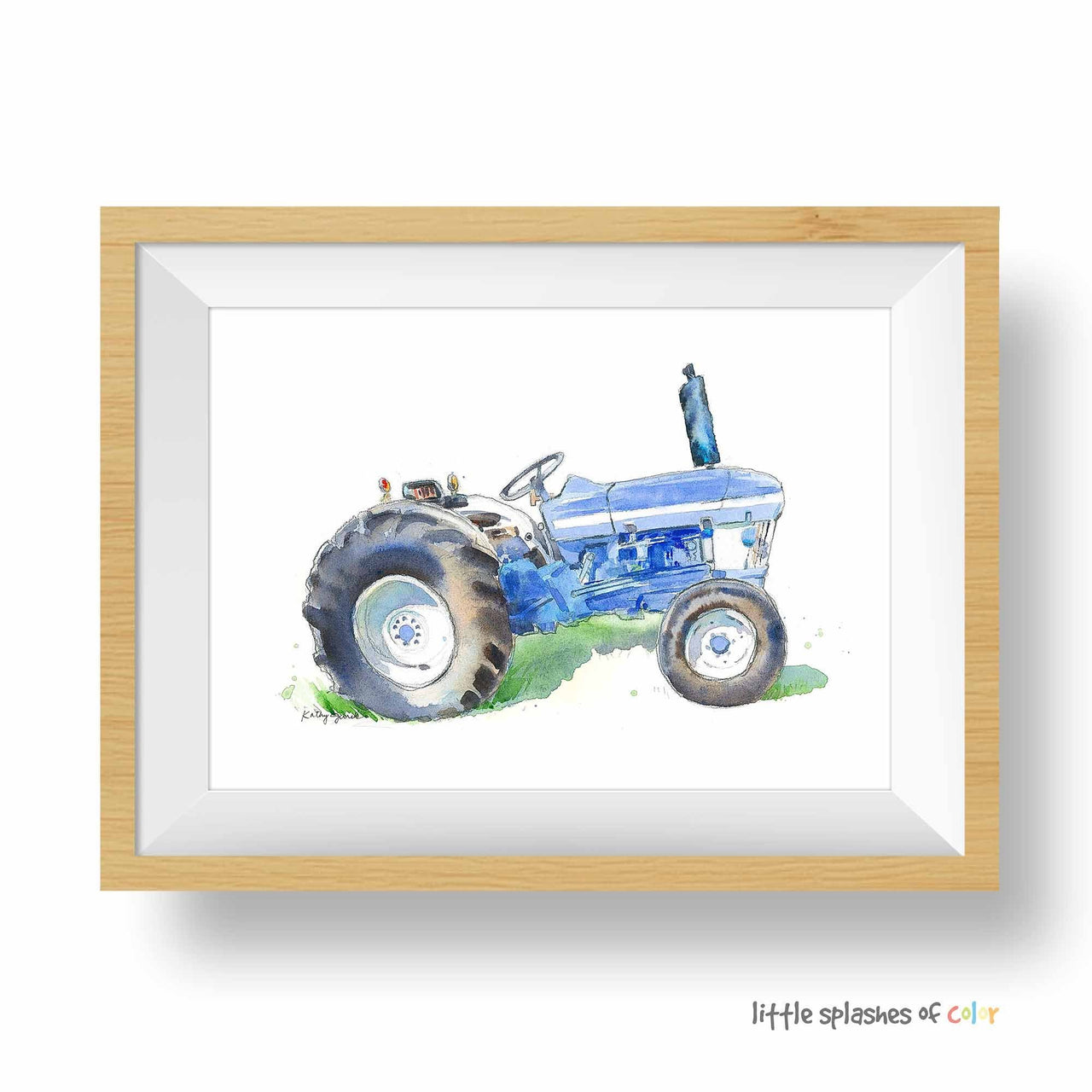 Blue Tractor Print #3