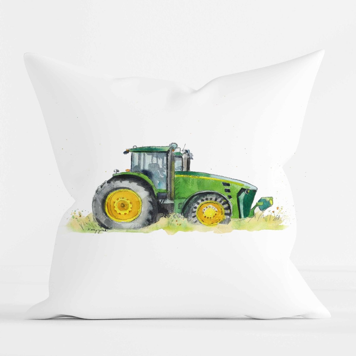 john deere tractor throw pillow