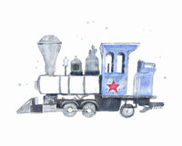 Thumbnail for Light Blue Train with Red Star Print