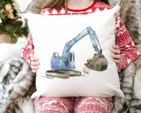 Thumbnail for excavator truck throw pillow for kids