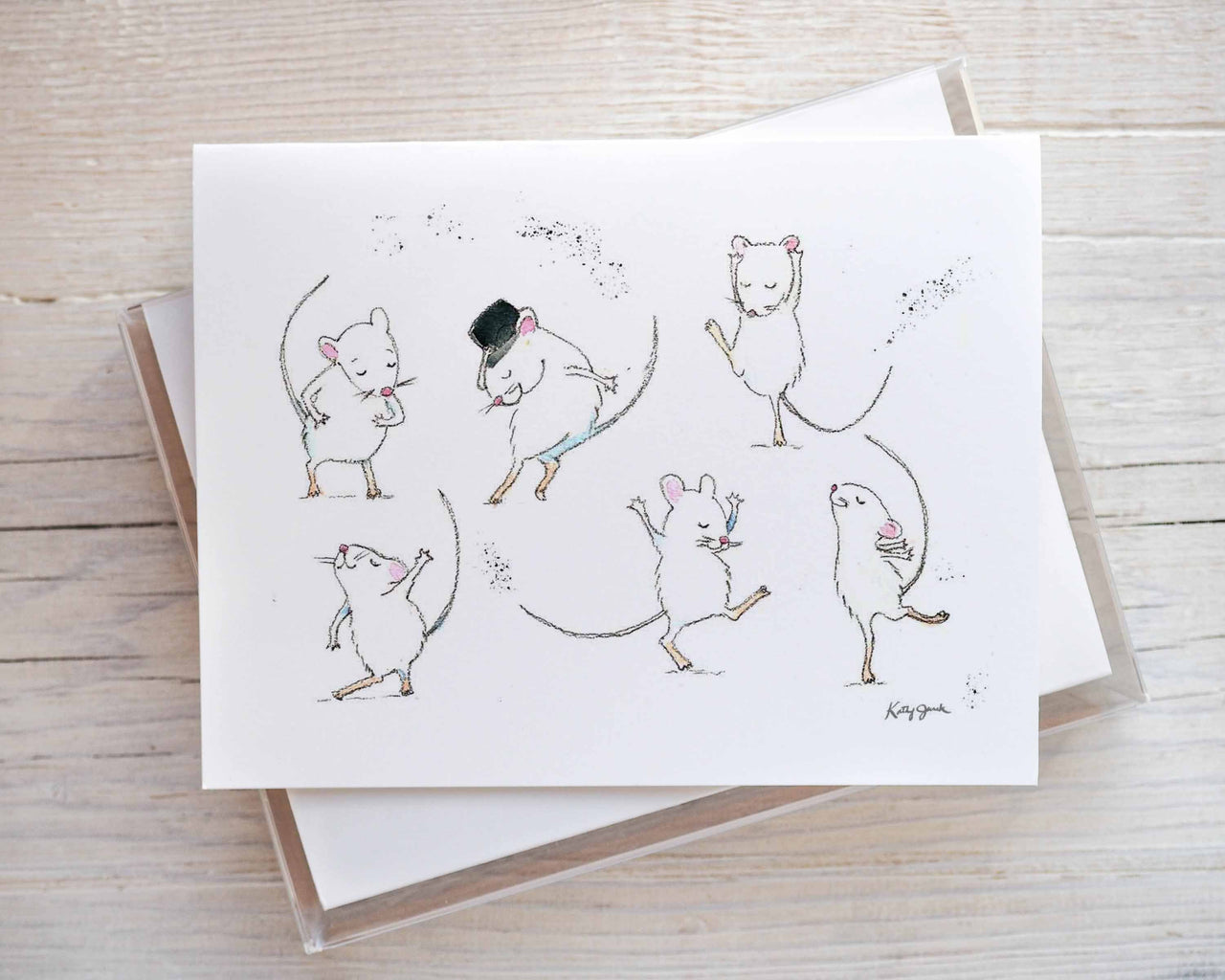 Dancing Mice Note Card Set