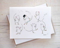Thumbnail for Dancing Mice Note Card Set