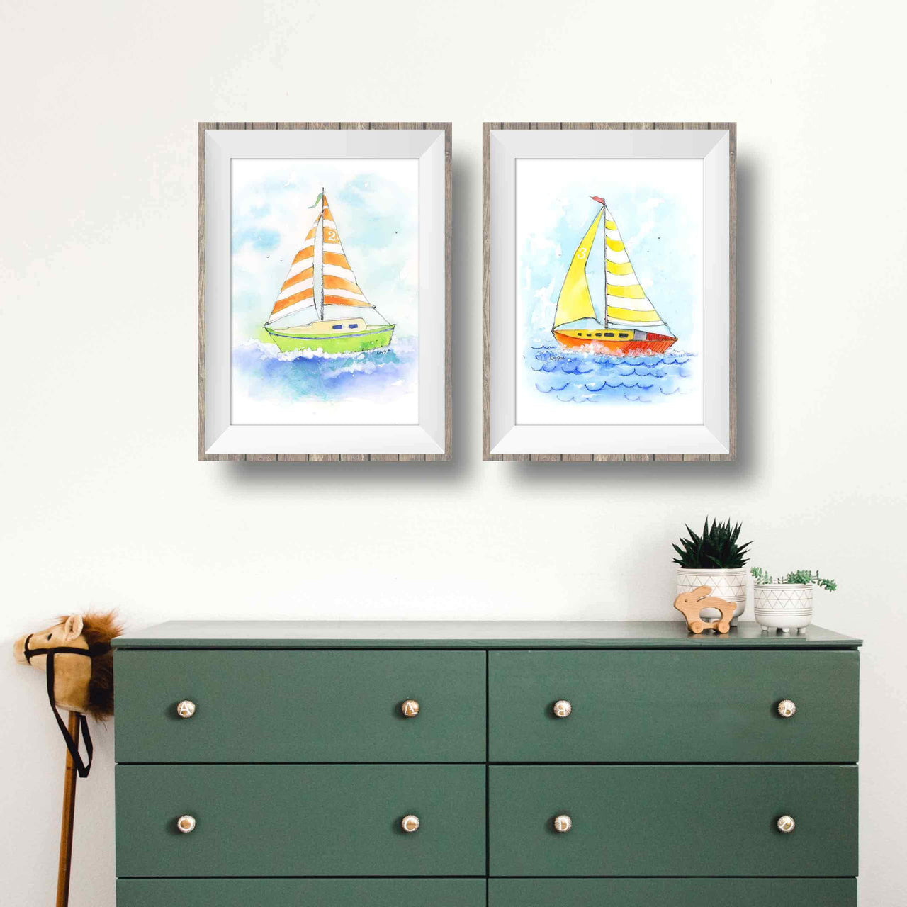 Yellow Sailboat Print (download)