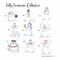 Thumbnail for Silly snowmen watercolor holiday cards