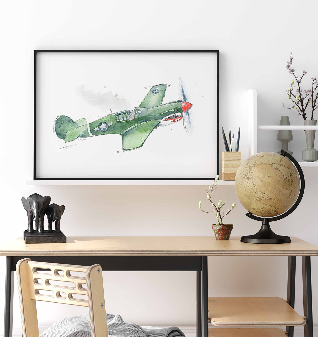 P 40 Warhawk Airplane Print