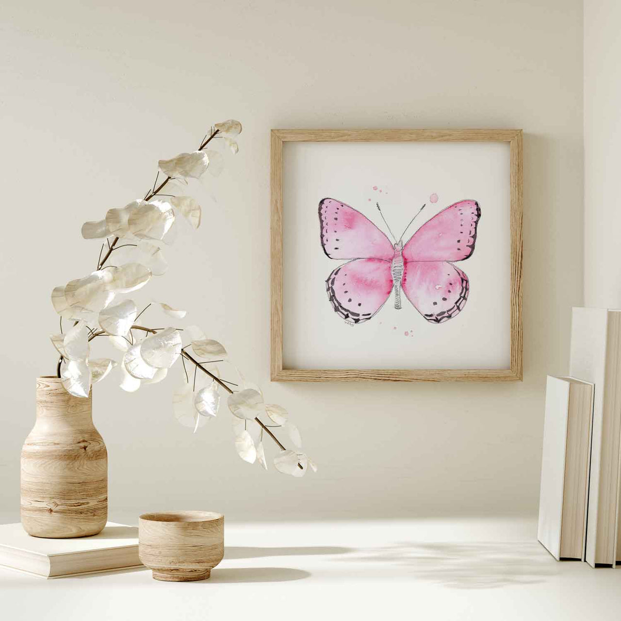 Ella's Butterflies - Pink Butterfly Print #2
