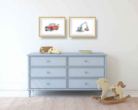 Thumbnail for Blue Excavator Truck Print (download)