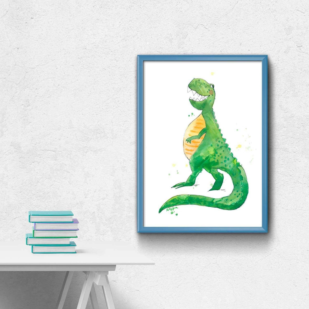 Green Tyrannosaurus Rex Print #1