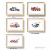 Thumbnail for Vintage Fire Truck Print