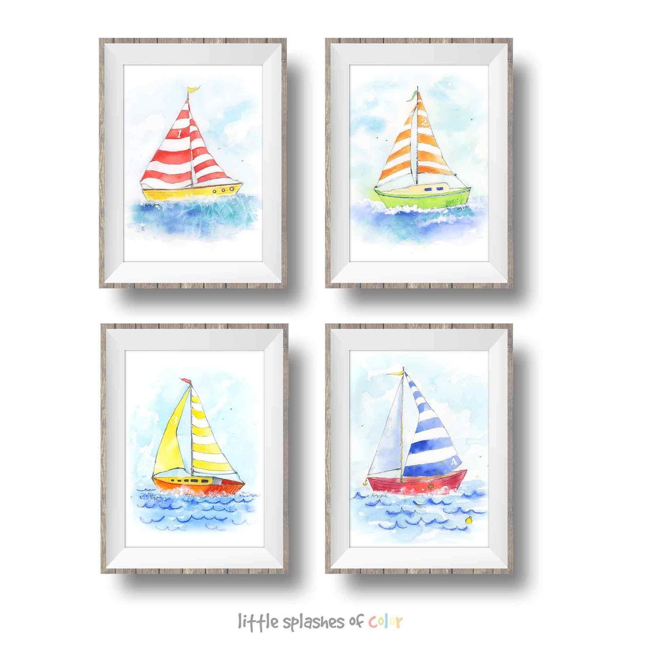 Orange Sailboat Print (download)