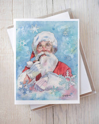 Thumbnail for Santa Claus Watercolor Christmas Cards