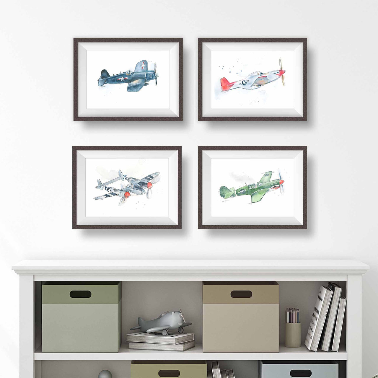P 38 Lightning Airplane Print