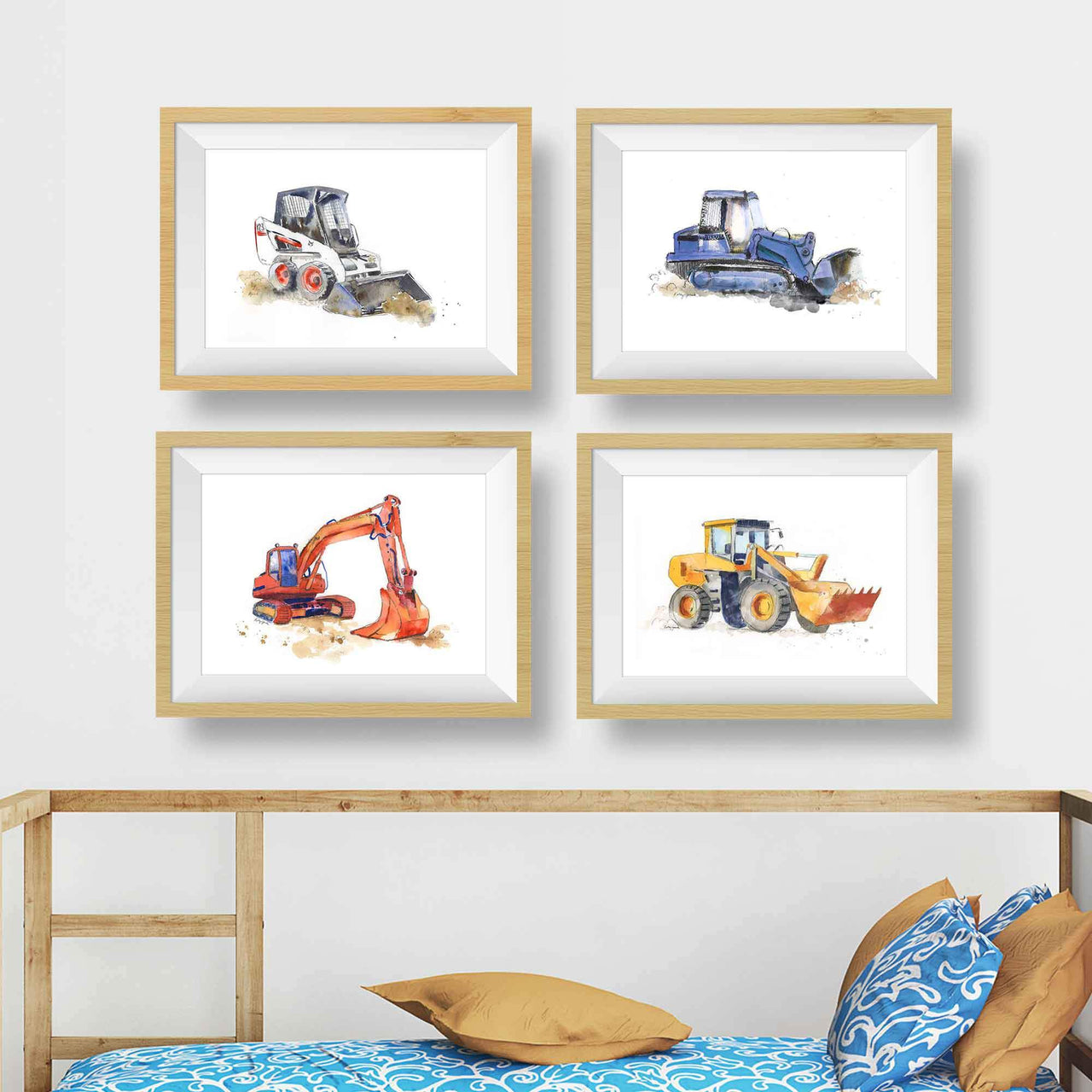 Red Excavator Print (download)