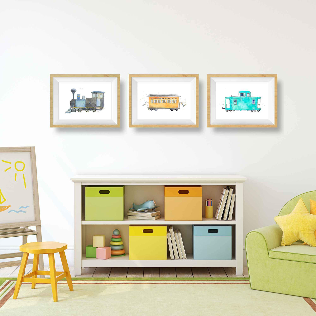 Orange Rail Car Print (download)