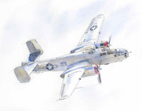Thumbnail for B25 Mitchell Airplane Print for kids rooms