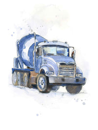Thumbnail for Blue Cement Mixer Print #2 (download)