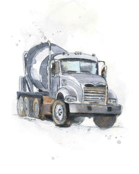 Thumbnail for Gray Cement Mixer Print #2 (download)