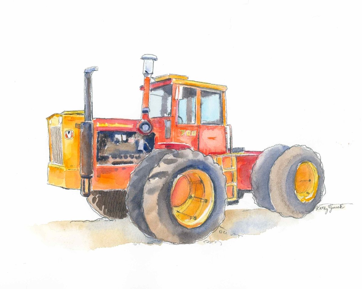 red tractor wall decor