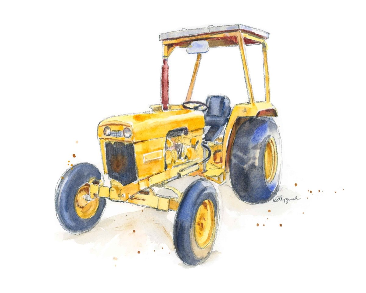 Yellow Tractor Print #4