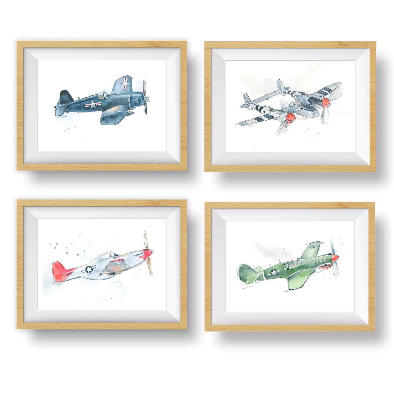 WWI Airplane Prints for Kids Rooms