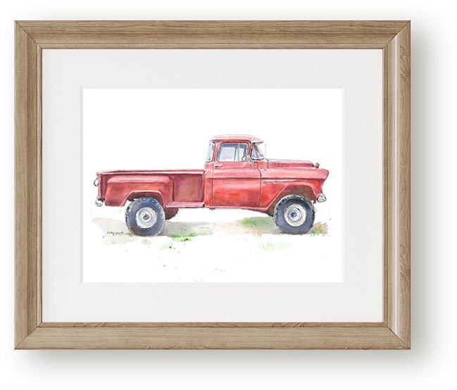 red pickup truck gift for man