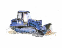Thumbnail for Blue Bulldozer Print 5x7 with mat