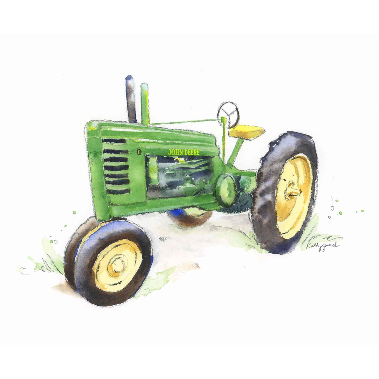 Green Tractor Print #4 (download)
